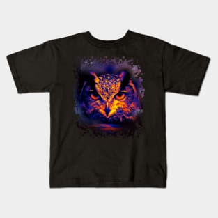 Cosmic Bright owl- animal guide Kids T-Shirt